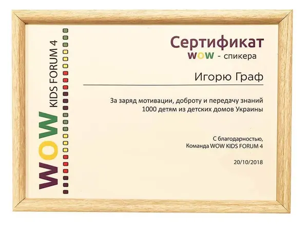 WOW-спикер — выступление для 1000 детей из детских домов, 2018